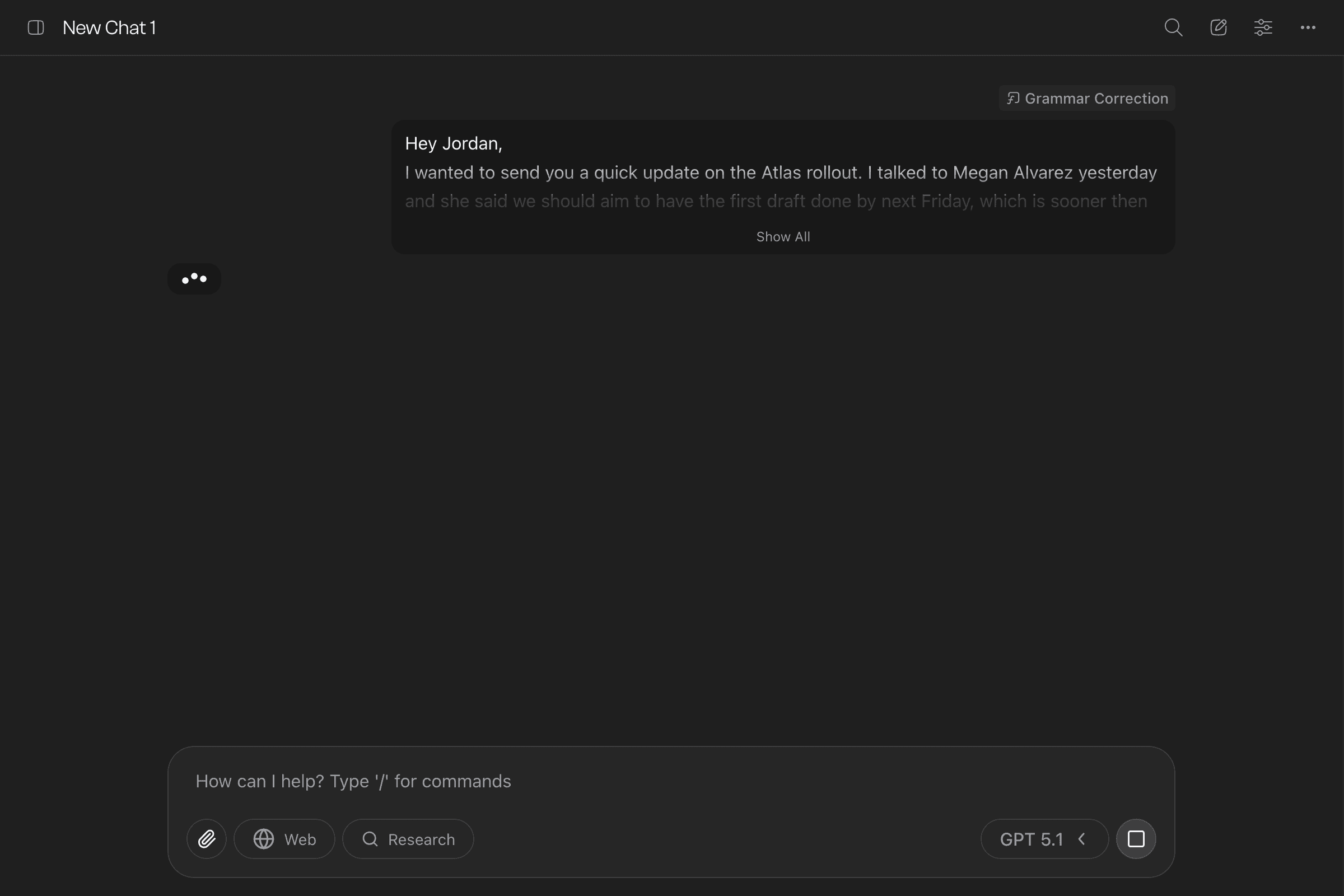 Paste text for grammar check