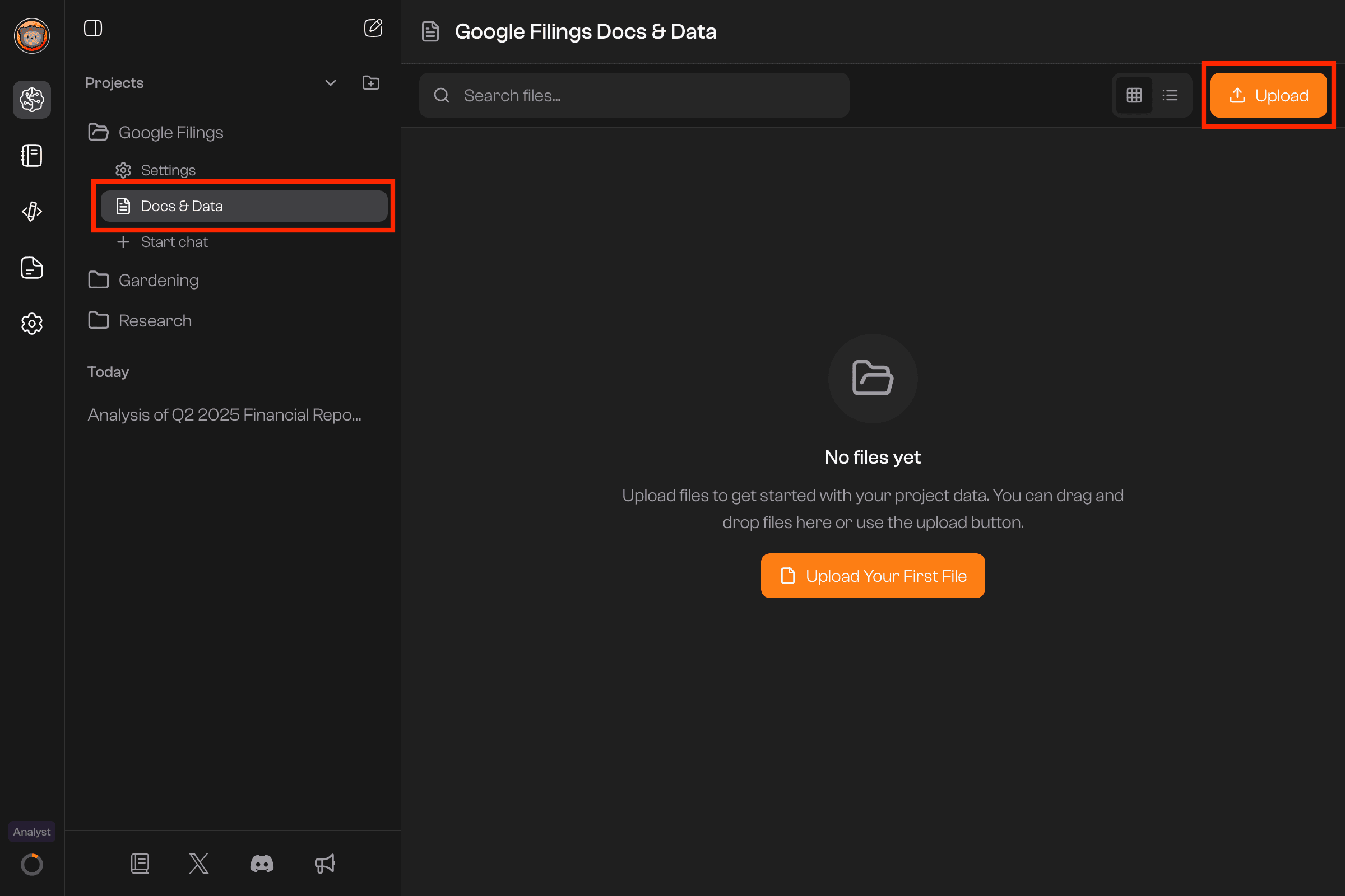 File Upload Interface