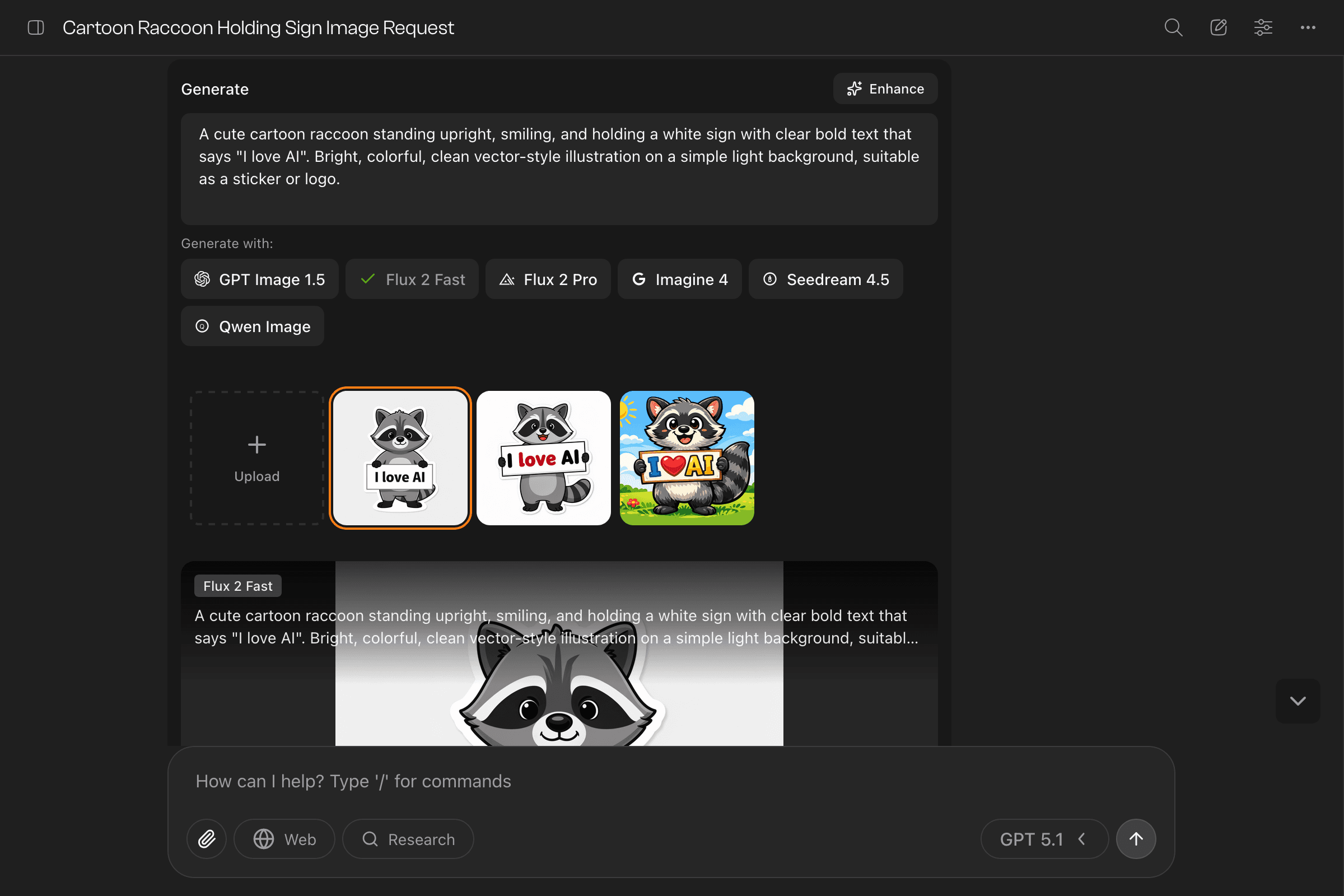 Refining results in the gallery