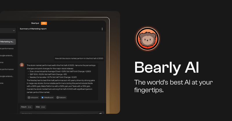 The world's best AI at your fingertips. | Bearly